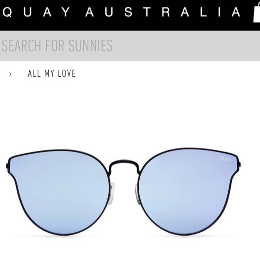 Quay Australia blue mirrored sunglasses